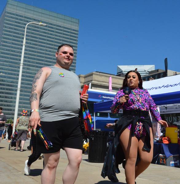 The weather was perfect for waking around Cleveland during Pride in the CLE.