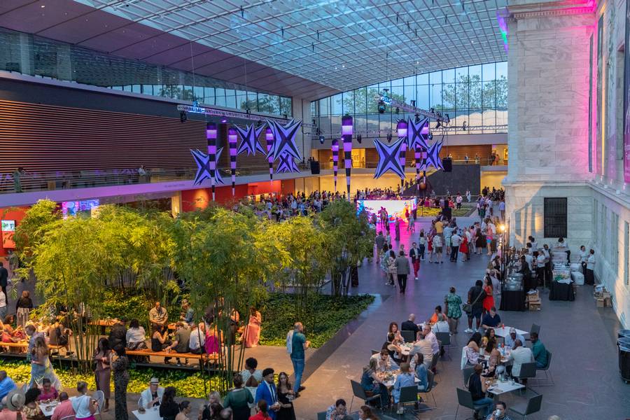 The CMA Atrium during Solstice.