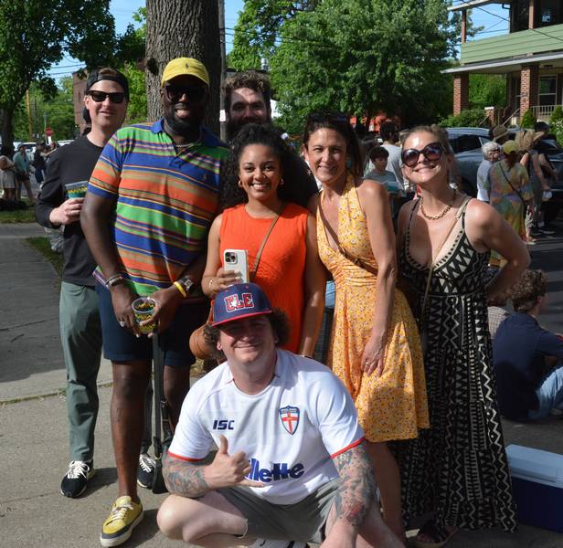 Marcus and his friends at Larchmere PorchFest.