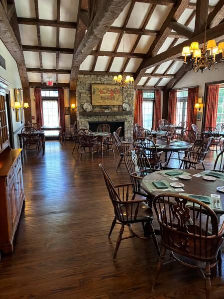 A dining area at the Chagrin Valley Hunt Club.