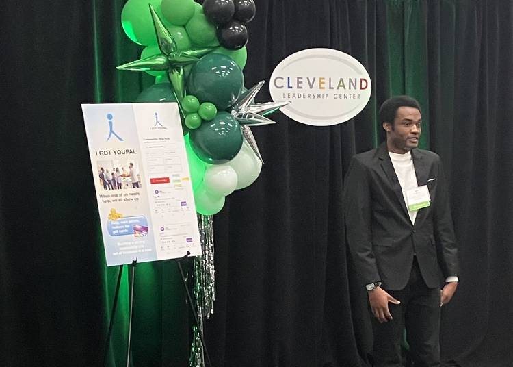 Joel Kingunza pitched 'I Got You Pal: Connecting communities through kindness in Technovation.