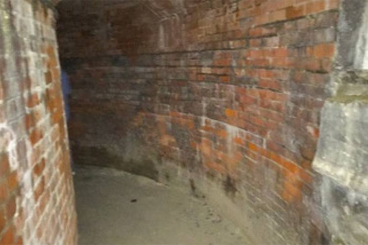 Concentric circle tunnels serve as support system for the Soldiers and Sailors Monument.