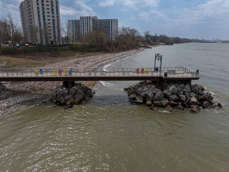 A view of the Cleveland shoreline from Euclid Beach.