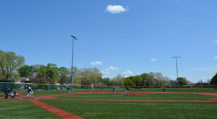 It was a beautiful day for a baseball game at League Park.