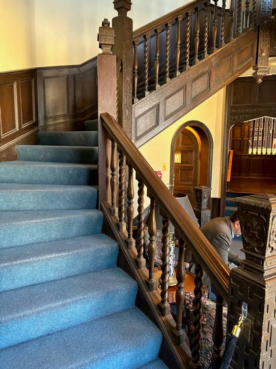 Stairs leading to the Great Hall.