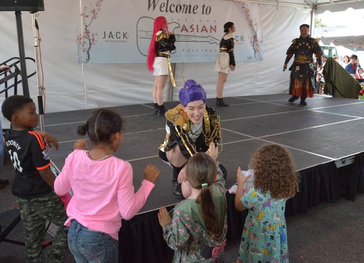 Meeting their favorite KPop Demon Hunters.