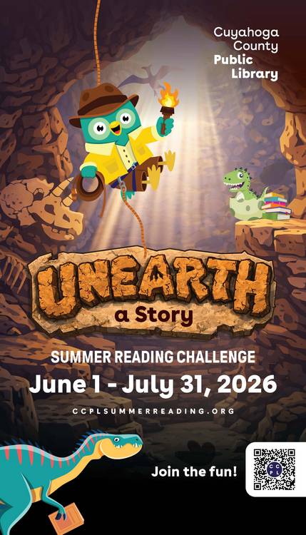 This year's Summer Reading Challenge is 'Unearth a Story,' with a dinosaur and archeology theme.