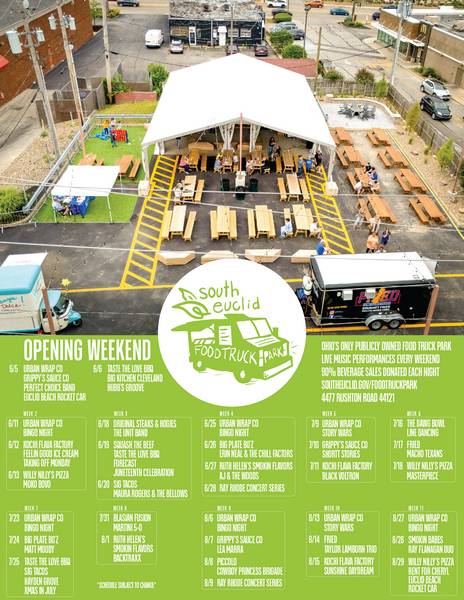 The 2026 South Euclid Food Truck Park lineup.
