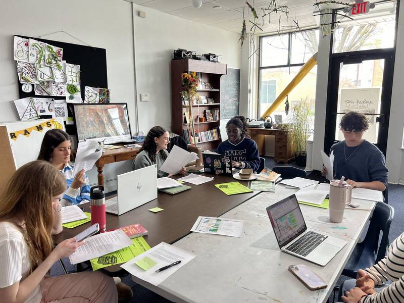 The 'Lights, Camera, Action' Teen Editors at work.
