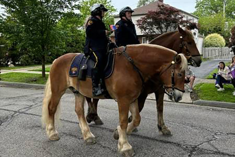 Members of the Cleveland Police Department Mounted Unit.