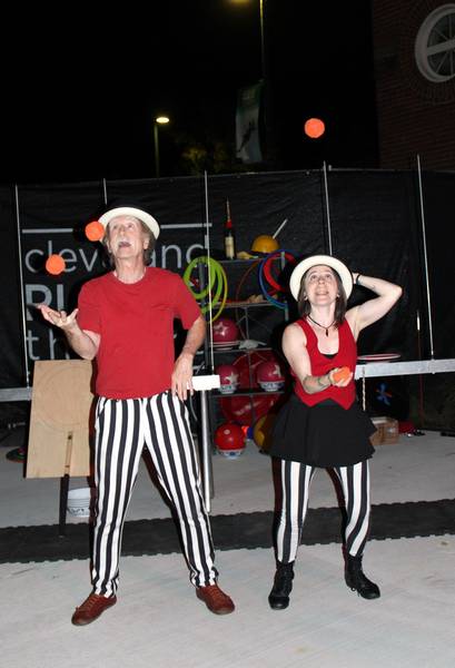 Entertaining the guests at Cleveland Public Theatre's Pandemonium 2026.