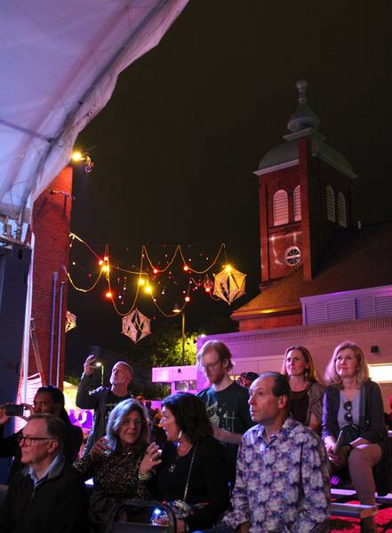 Enjoying the entertainment at Pandemonium 2026: Under Construction.