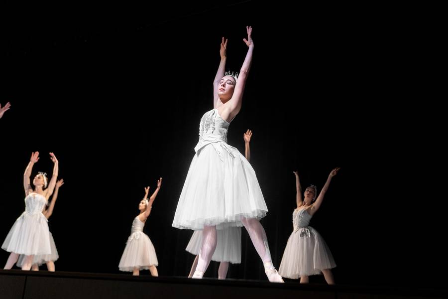 Models wear feather-inspired designs for 'Fashion & Feather,' a collaboration between the Cleveland Museum of Natural History and Kent State University.