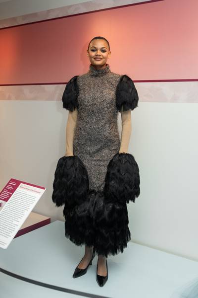 Models wear feather-inspired designs for 'Fashion & Feather,' a collaboration between the Cleveland Museum of Natural History and Kent State University.