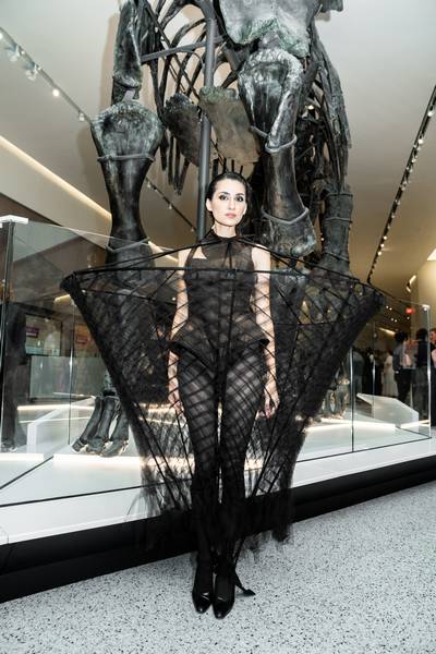 Models wear feather-inspired designs for 'Fashion & Feather,' a collaboration between the Cleveland Museum of Natural History and Kent State University.