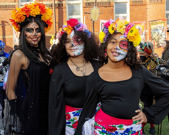 Dressed for the occasion at Día de Muertos..