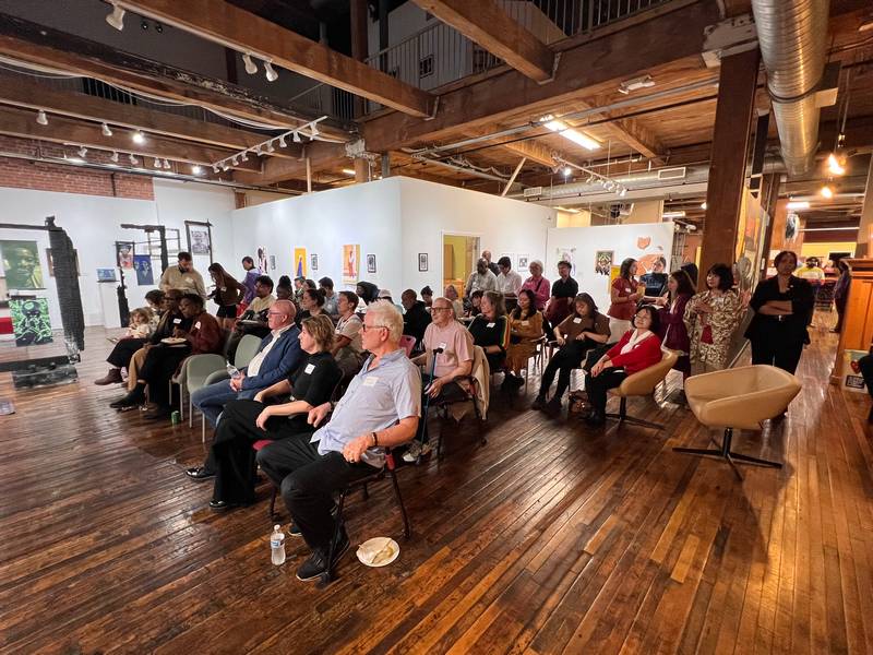 :About 100 artists and art supporters attended the Northeast Ohio Asian American Arts launch party at Zygote Press in Cleveland.