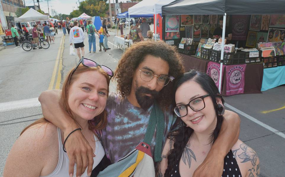 Nora, Dom, and Nicole enjoying the festival.