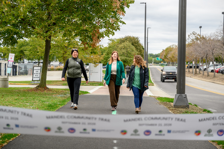 Clevelanders wasted no time hitting the new Mandel Community Trail.