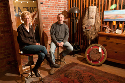 Cyndy and Ron Nicolson of Reincarnation Vintage Design - Photo Bob Perkoski