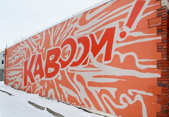 KABOOM mural on Waterloo Road