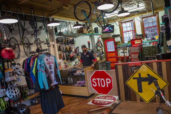 Travis Peebles, co-owner of Blazing Saddle Cycle - east side location