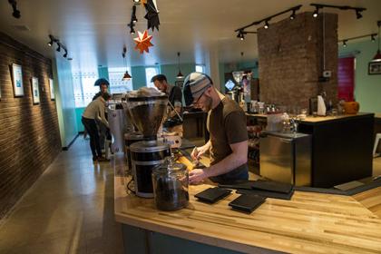 Rising Star Coffee Roasters east side location in Little Italy