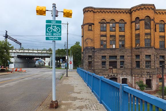 Site where the Lake Link Project will link to Scranton/Flats Towpath trail