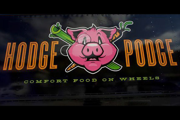 Hodge Podge truck logo design by ‘02 grad Aaron Sechrist
