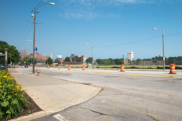Site of the future Cedar Redevelopment project adjacent to E 30th