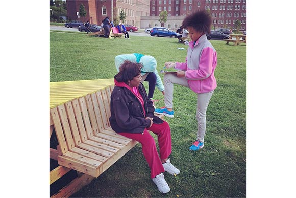 MOOS team members interviewed three seniors from Saint Luke's Manor to feedback on their construction projects