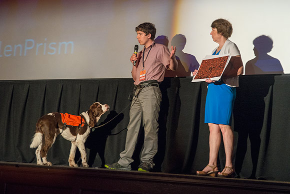 Michael Wransky of Pollen Prism at the NEO Up-And-Comers Pitch Competition
