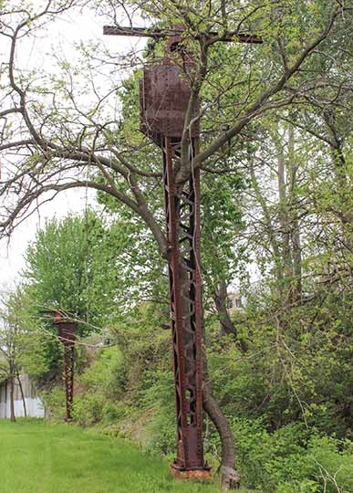 Historic railroad remnant along the Red Line Greenway