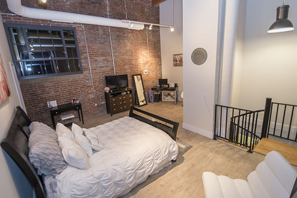Bedroom in the unit of Christina Buccafurni at  The Fairmont Creamery