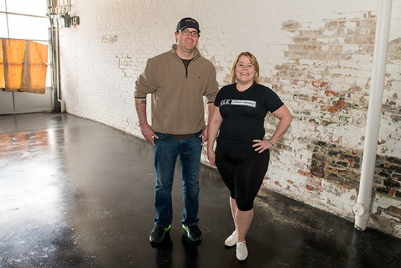 Winemaker  Dave Mazzone and owner Destiny Burns of CLE Urban Winery
