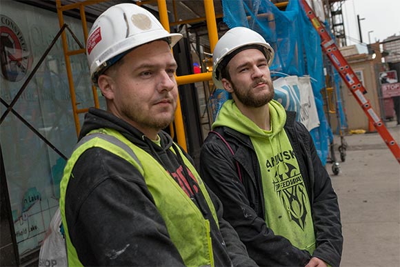 Chris Diluzio and Anthony Reed, Construction Workers