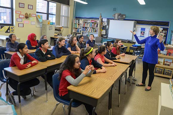 Helene Debelak's reading class at Birchwood School