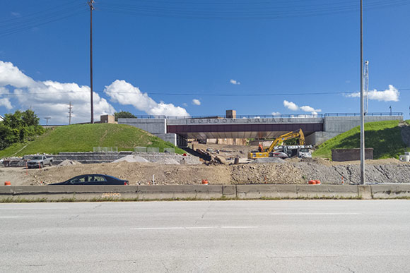 Digging out the underpass in July of 2015