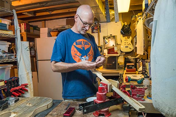 David Lackey in his home workshop