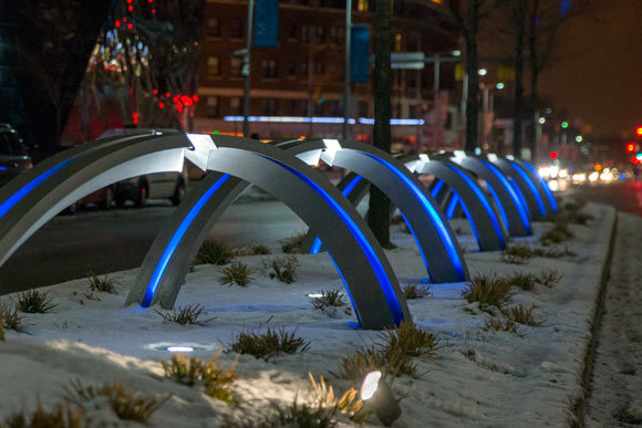 Arcs on Euclid Ave in front of MOCA