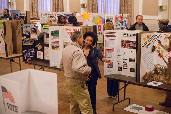 Ballot Box project voting at the Slovenian Workmen's Home