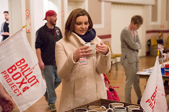 Ballot Box project voting at the Slovenian Workmen's Home