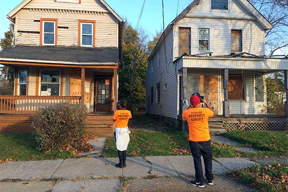 Cleveland Property Survey - surveyors in the field capturing information about Cleveland’s housing stock for the 2015 Cleveland Property Inventory
