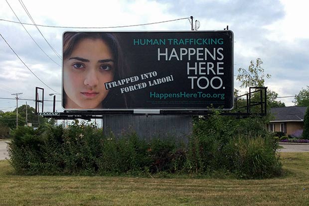 Human trafficking billboard in Cleveland