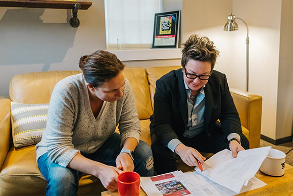 CIA grads Tracey Halvorsen and Amy Goldberg