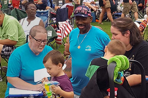 CAC street team at Wade Oval Wednesday