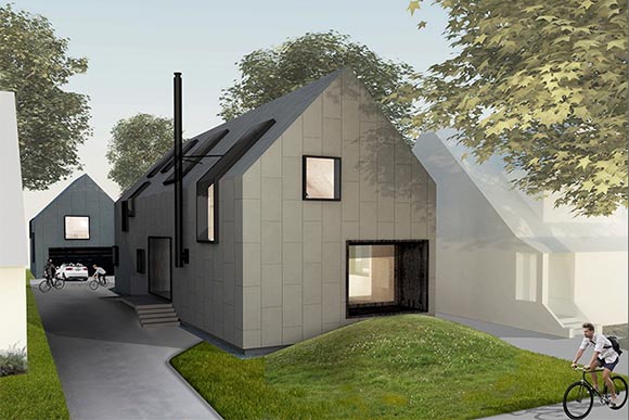 First-prize Donnelly Eber Architects, out of New York City and Cleveland-based Simcon Homes