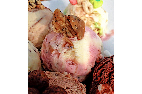 Strawberry Poppyseed and Cream Cheese Ice Cream