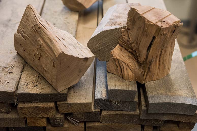 Pre cut wood for the bourbon infused Smoker Bricx