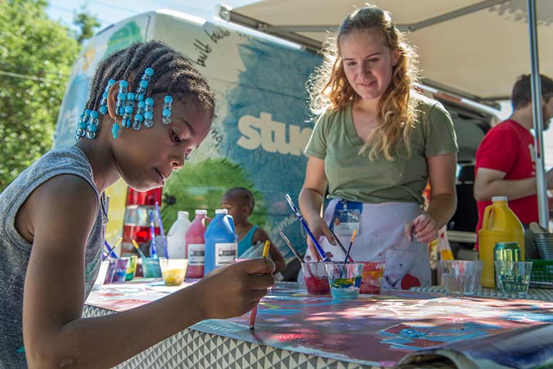 Studio Go van brings hands-on art experiences for area neighborhoods like Hough and Fairfax